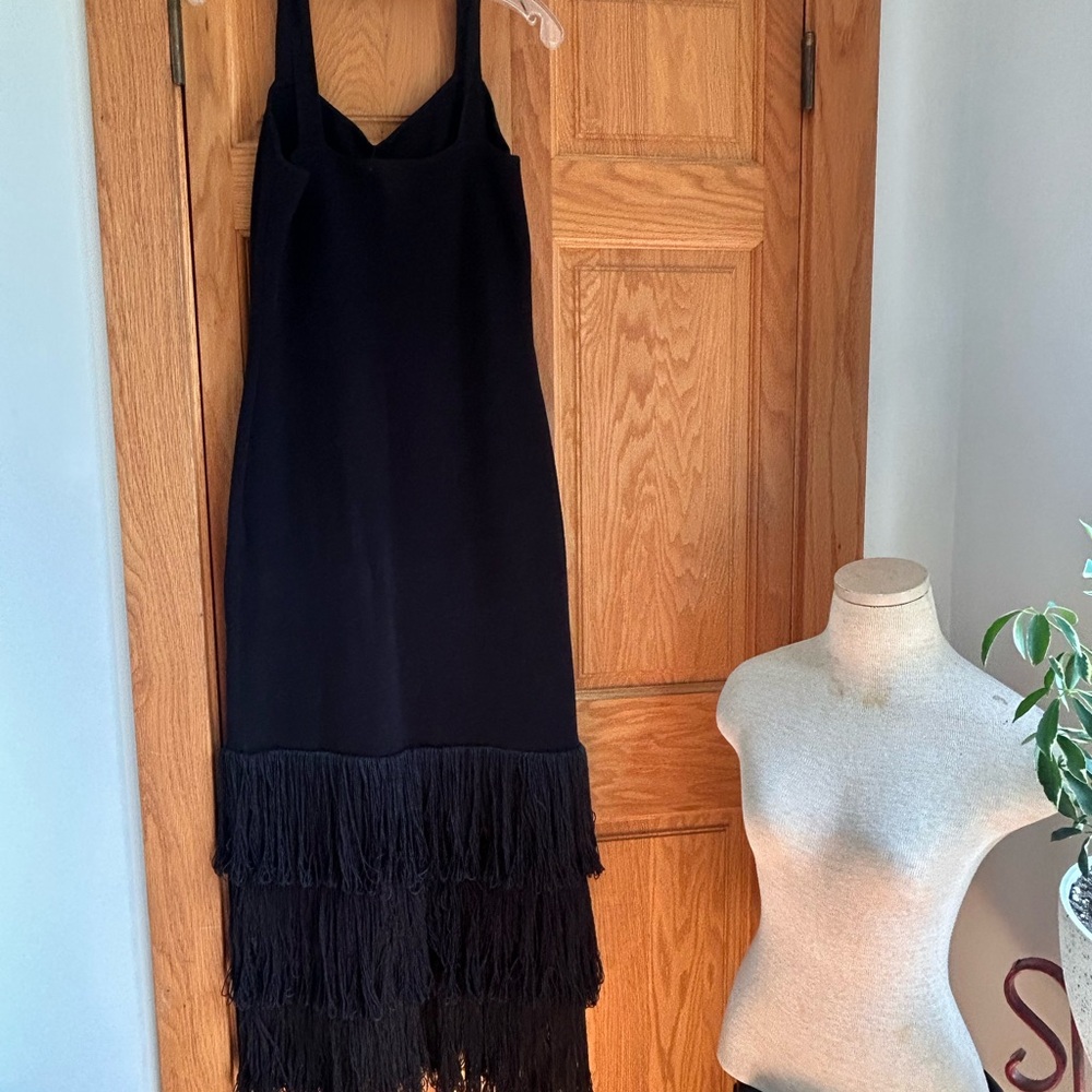 Anna Quan Black Fringe Dress